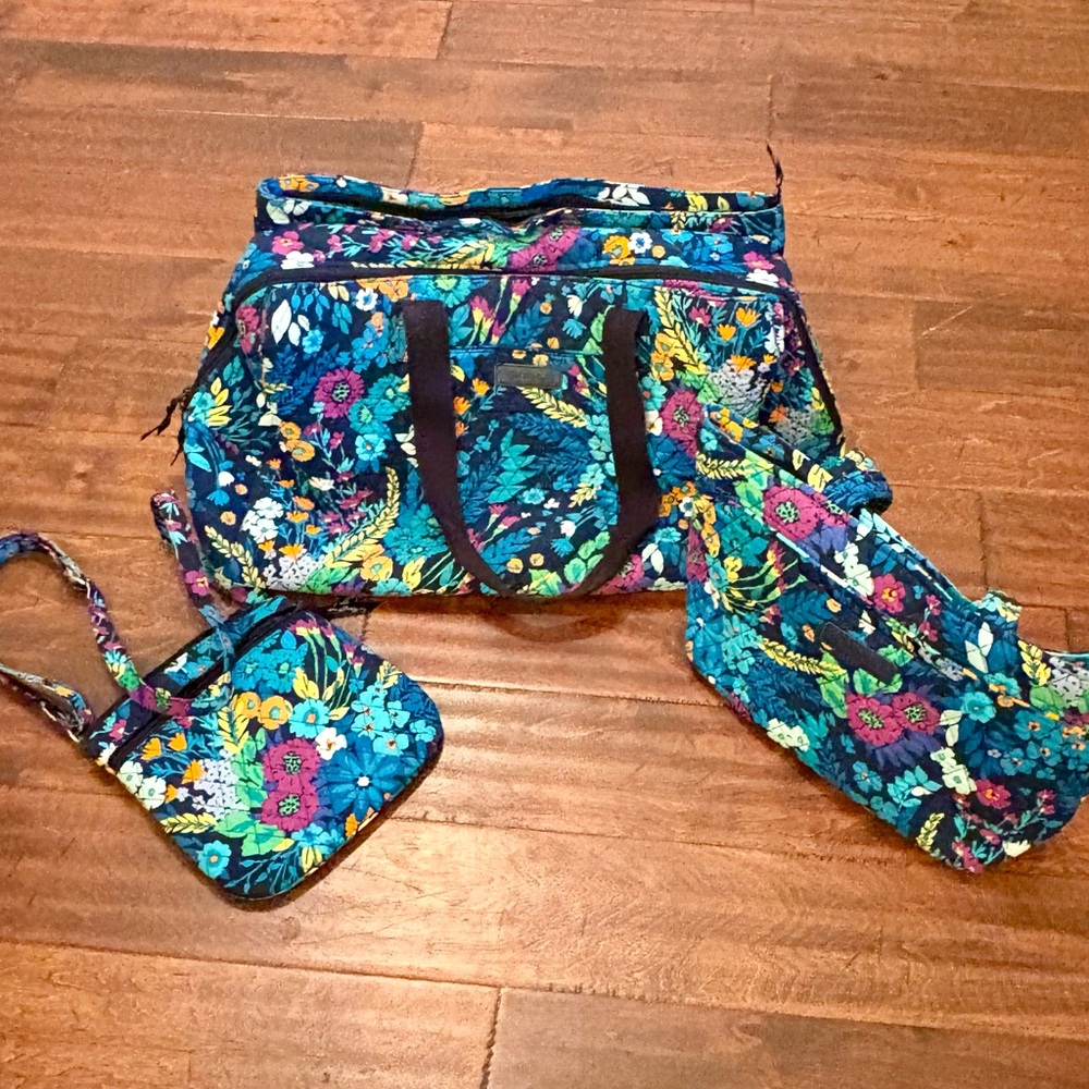 Vera Bradley Floral Travel Bag Set